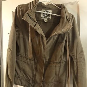 BB Dakota military style jacket with zip in hood